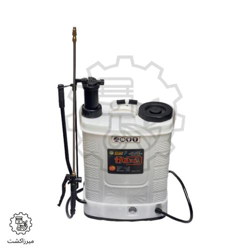 سمپاش شارژی دو پمپ ۲۰ لیتری FST مدل دستی با طراحی ارگونومیک و بدنه مقاوم پلاستیکی برای استفاده در باغ و مزرعه