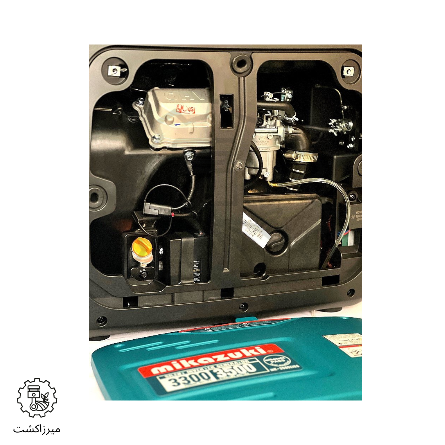 تصویر نزدیک از قطعات موتور برق میکازوکی ۳.۵kW