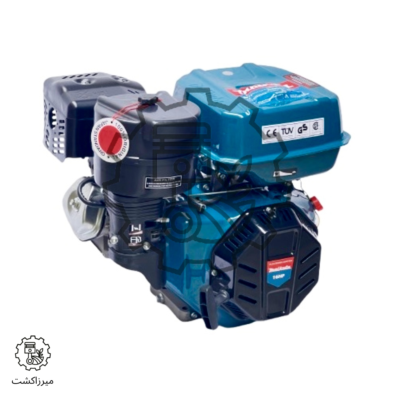 موتور تک بنزینی ۱۶ اسب ۴۲۰ سی‌سی میکازوکی - نمای ۳/۴