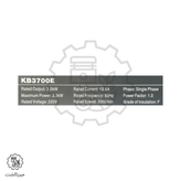 لیبل موتور برق زونگشن 3/3 کیلووات بنزینی استارتی مدل KB3700E