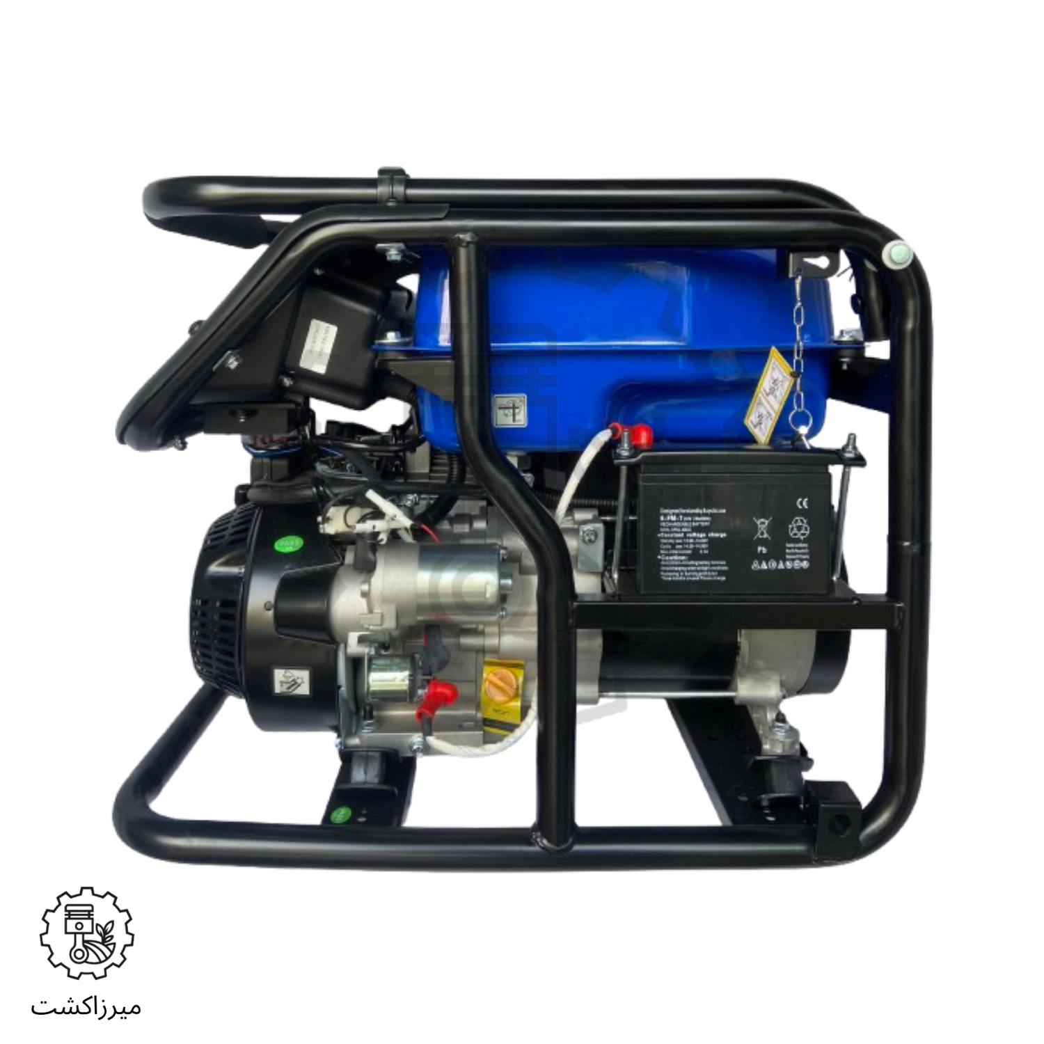 موتور برق زونگشن 3/3 کیلووات بنزینی استارتی مدل KB3700E نمای بغل