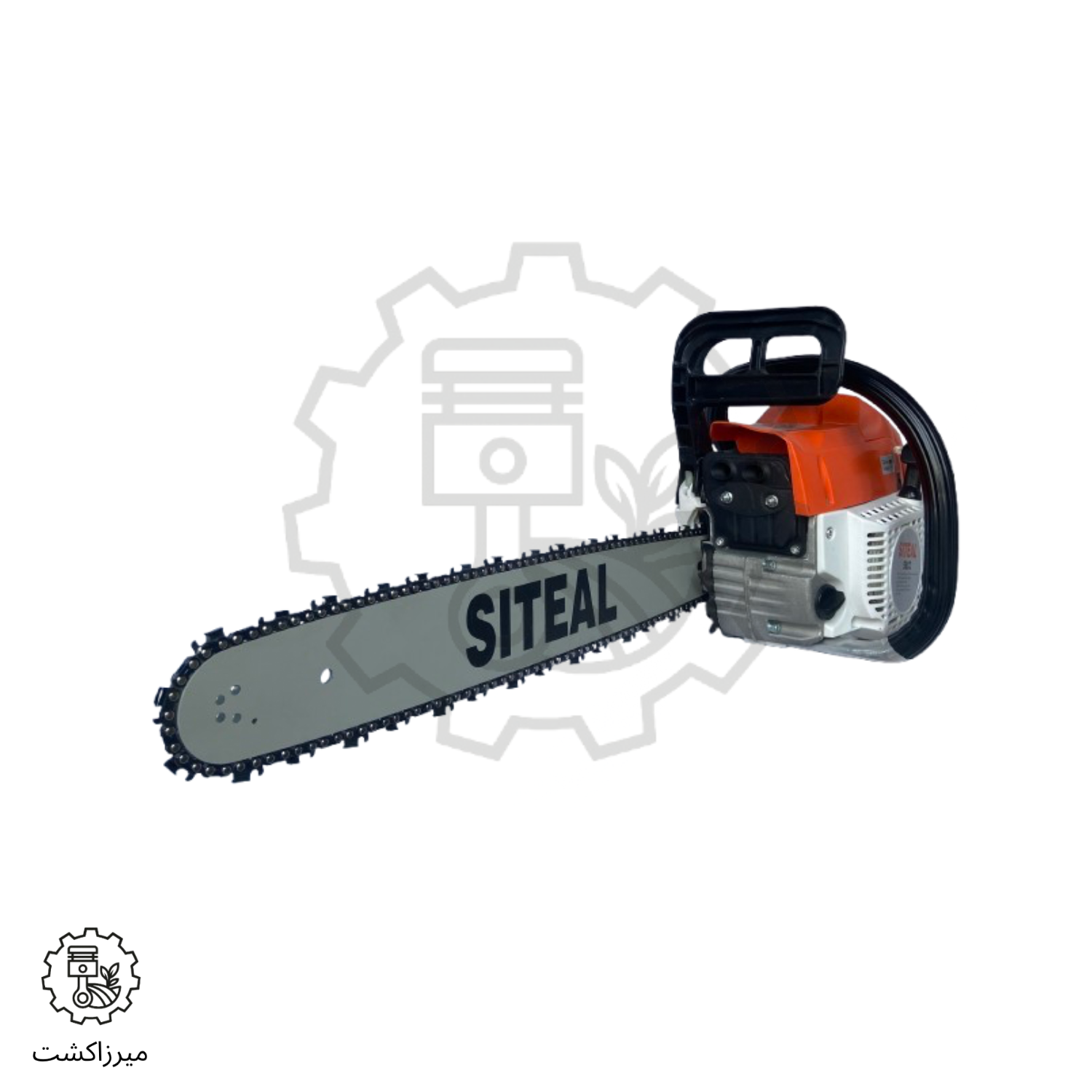 نمای 3/4 اره موتوری اشتیل CS5800 با موتور قدرتمند و تیغه برش حرفه‌ای