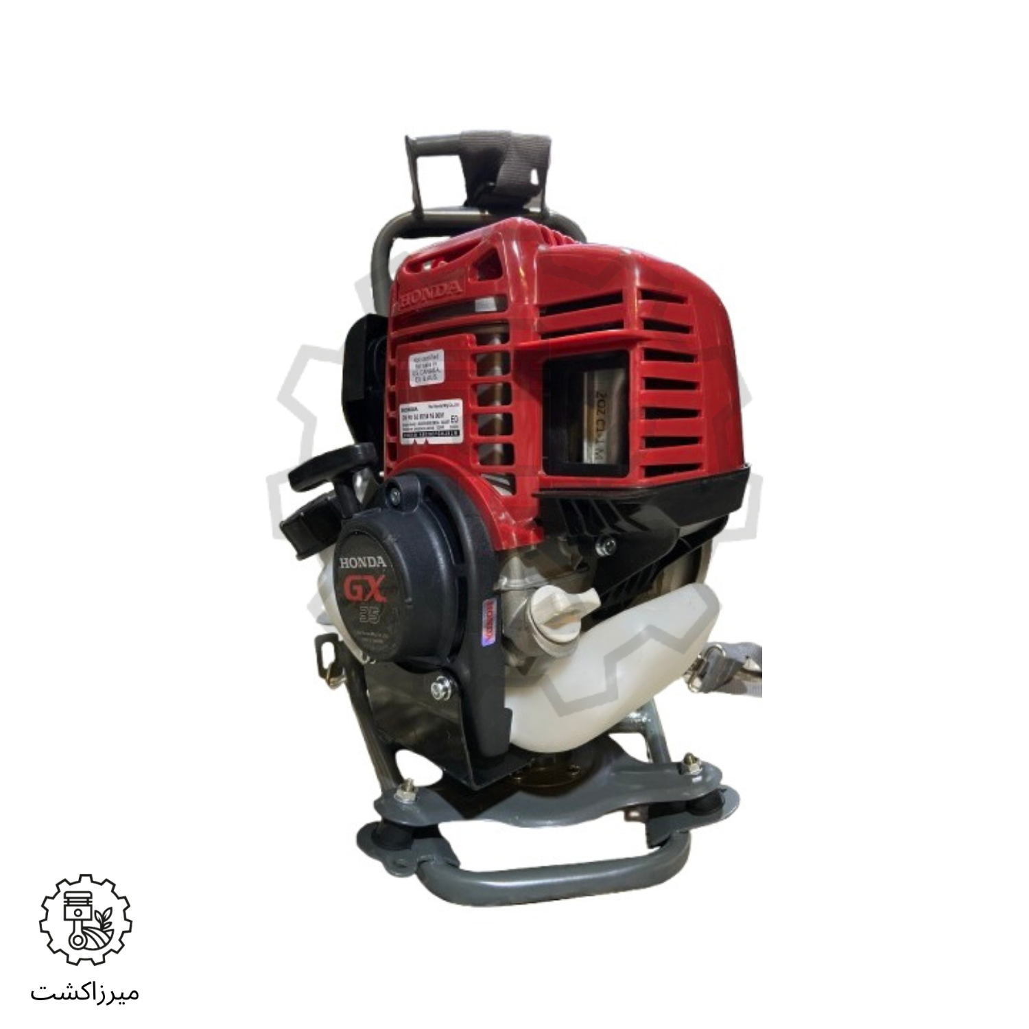 نمای بغل موتور علفزن GX35 پشتی طرح هوندا ساخت تایلند