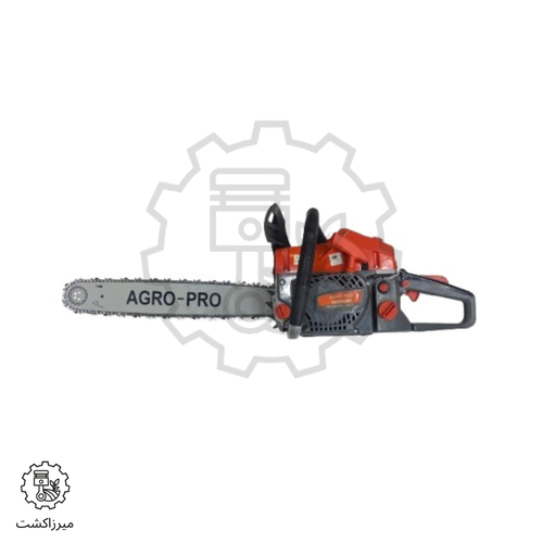 اره موتوری بنزینی اگرو AG-CS5200 نمای جلو با تیغه ۵۰ سانتیمتر