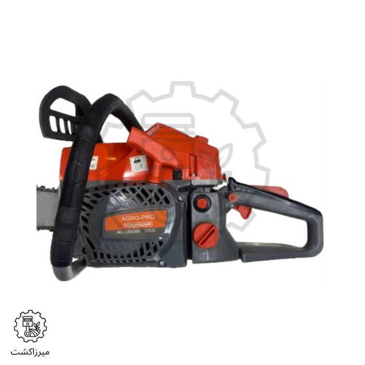 اره موتوری بنزینی اگرو AG-CS5200 نمای سهرخ مناسب باغداری و کشاورزی