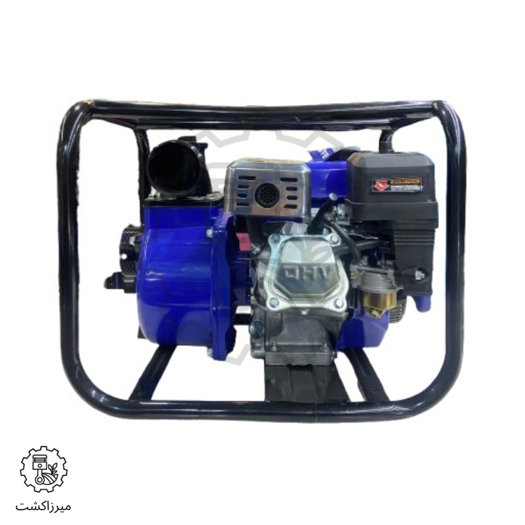 موتور پمپ ۳ اینچ BASOO مدل BS-80X نمای جانبی اگزوز