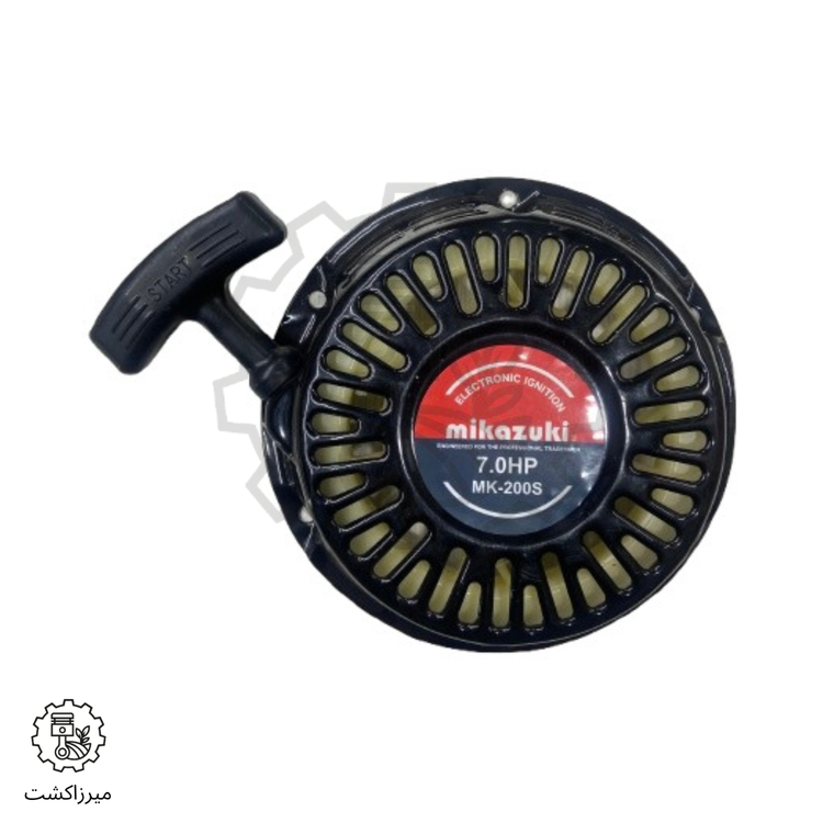 هندل با محل اتصال به موتور و پیچها از نمای جلو